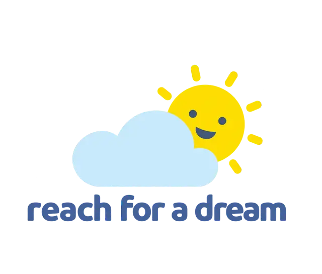 Transparent logo of reach for a dream foundation